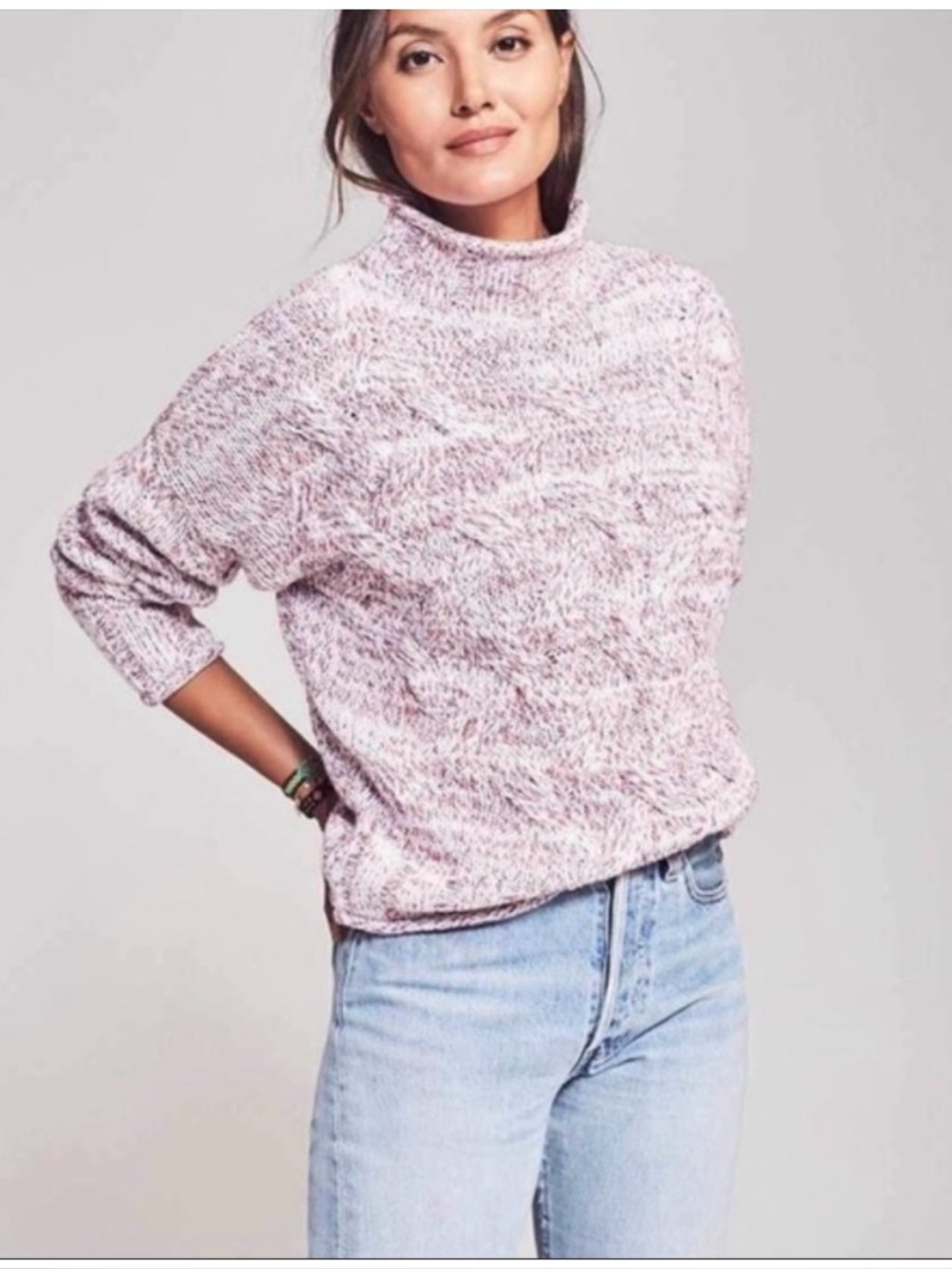 Faherty Cable Knit Multicolor Sweater M